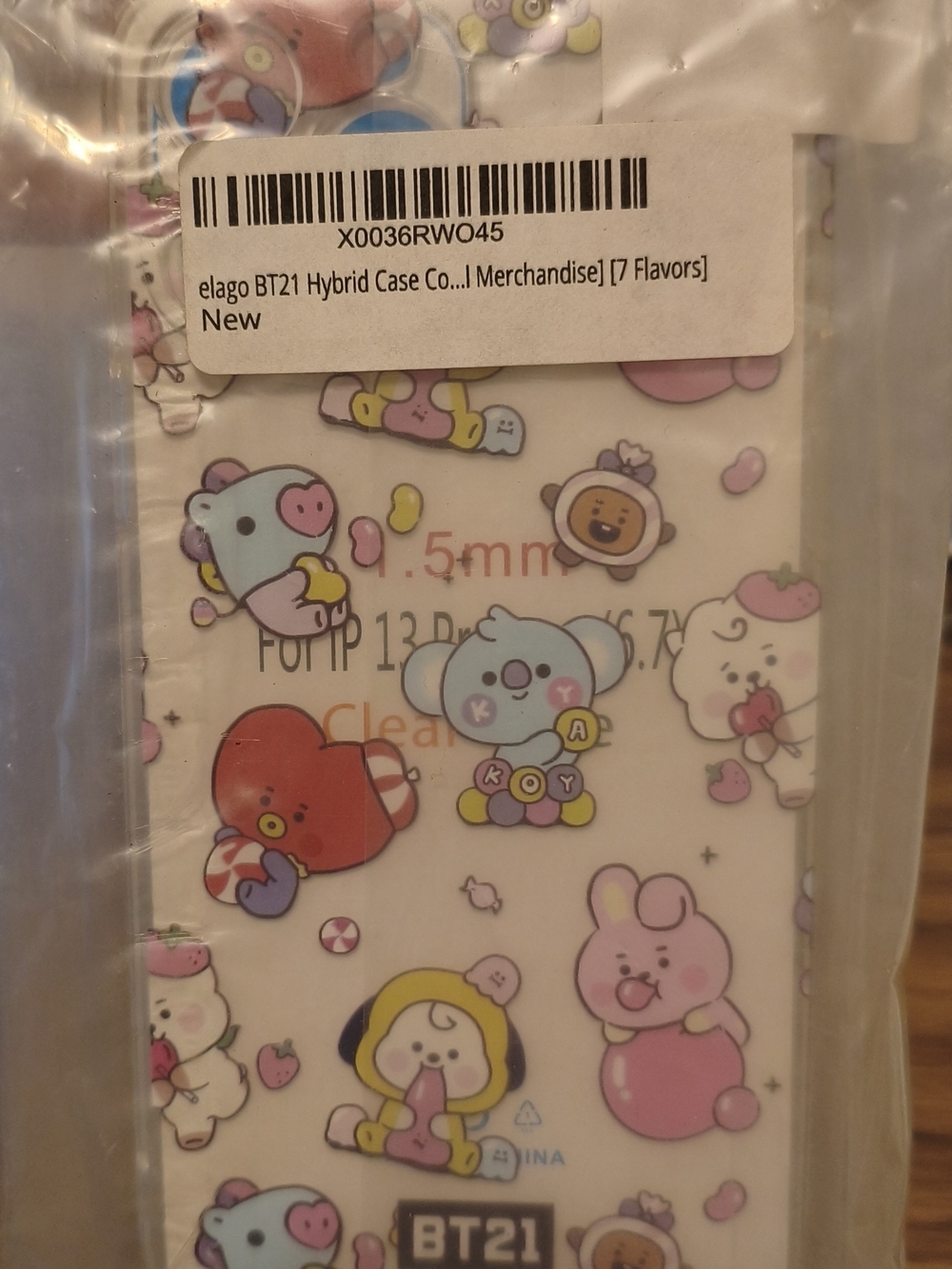 BT21 Clear Hybrid Phone Case iPhone 13 Max